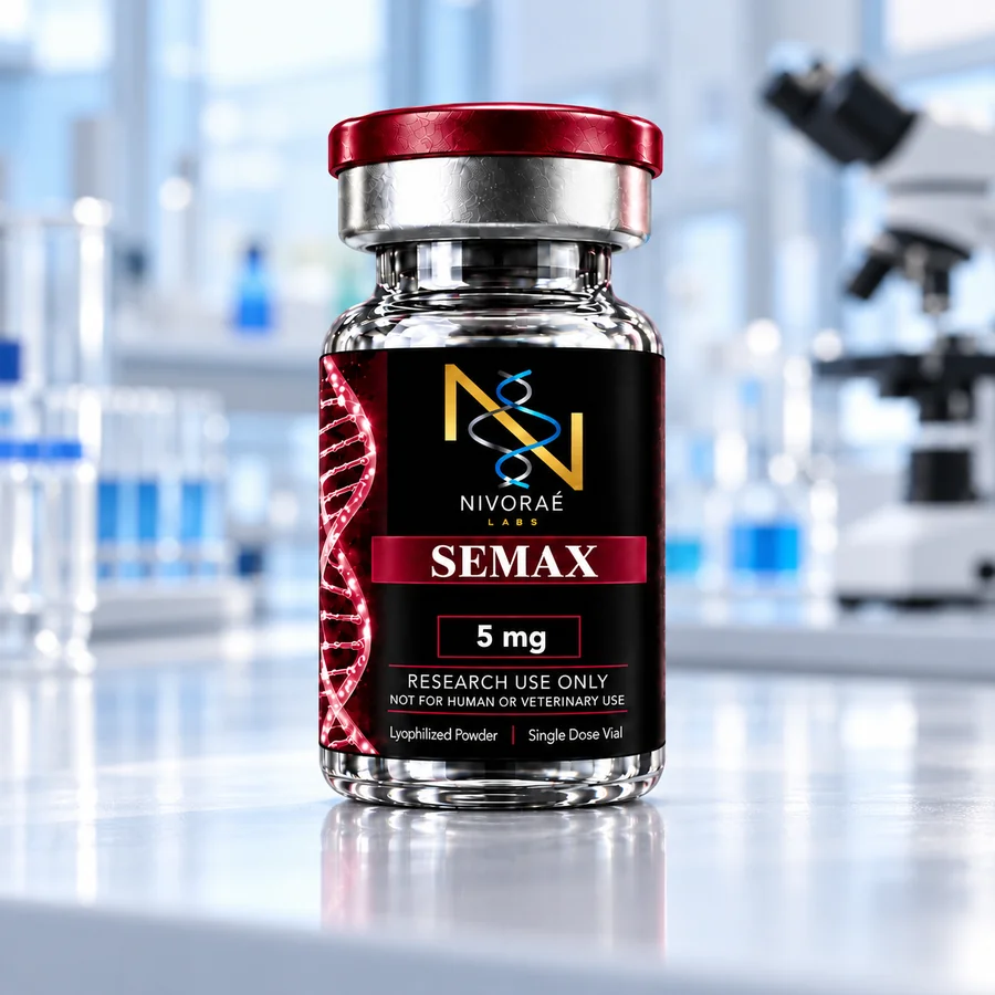 Vial de Semax en laboratorio