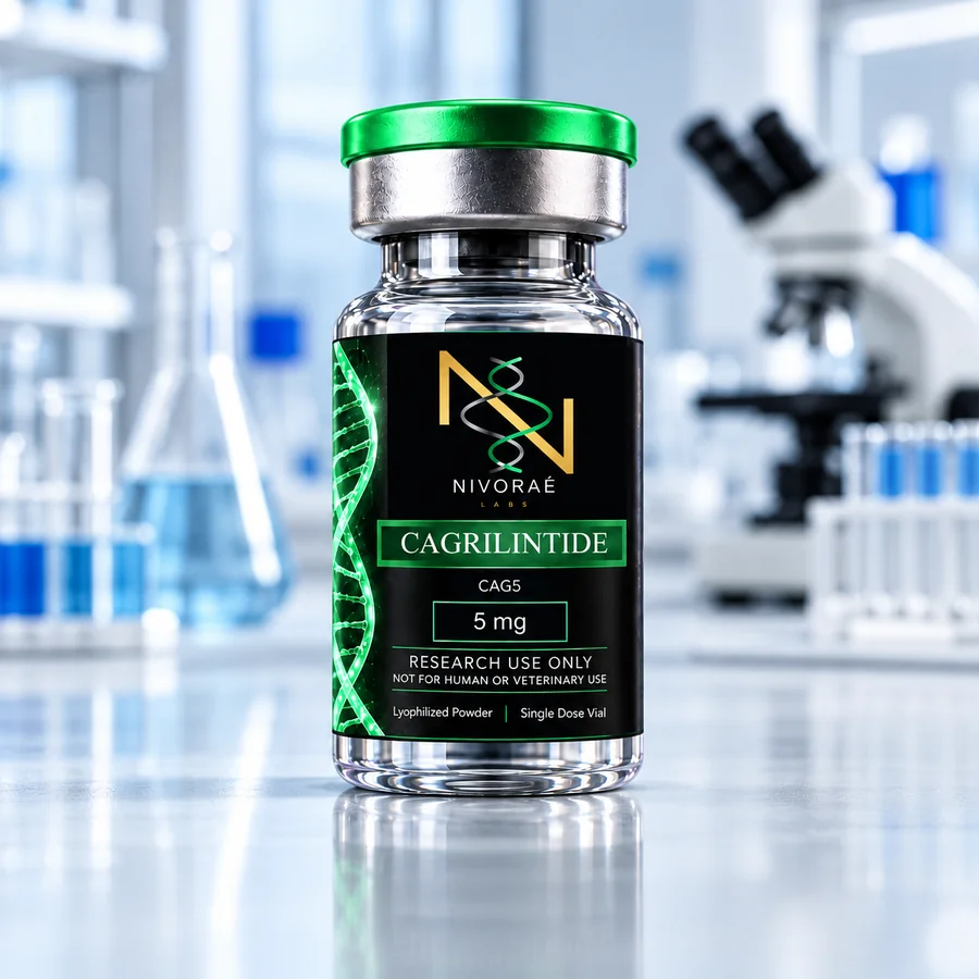 Vial de Cagrilintide en laboratorio